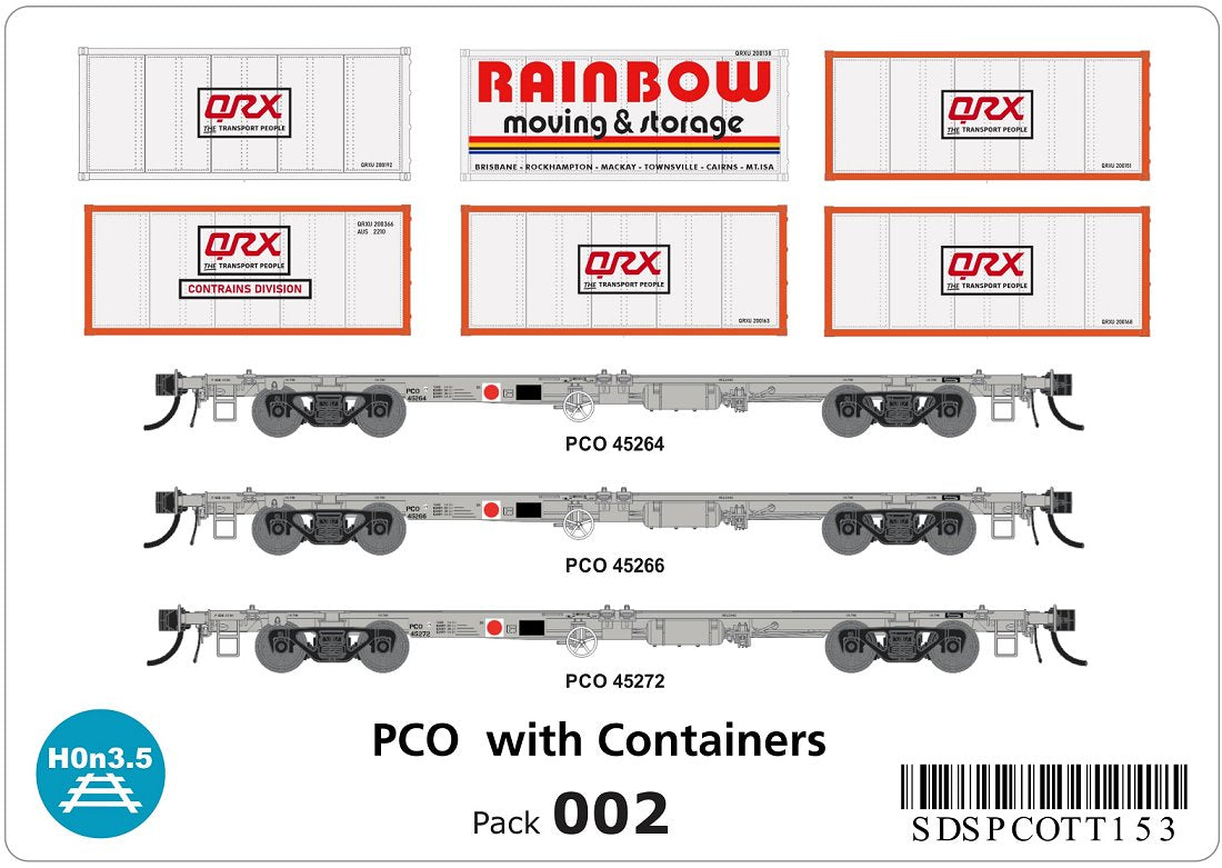 PCO wagons, with 6 containers