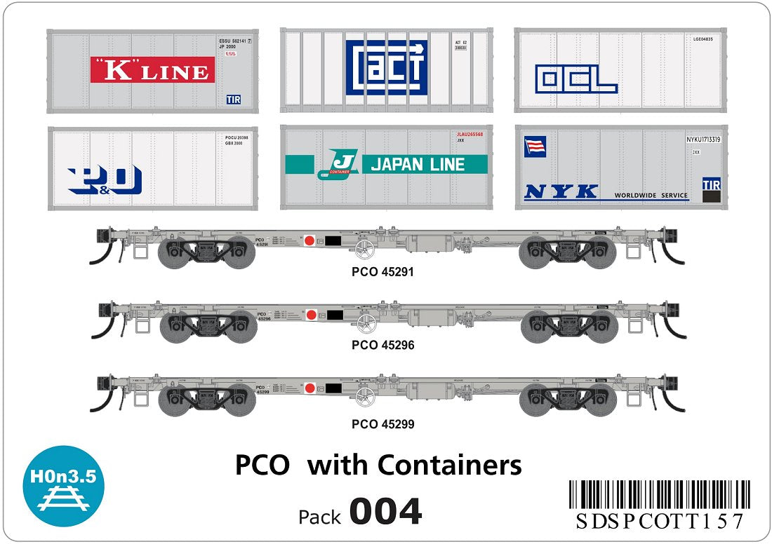 PCO wagons, with 6 containers