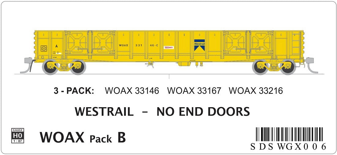 WOAX, Westrail, no end doors