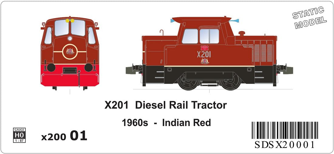 X201 Diesel Rail Tractor, 1960s, Indian Red