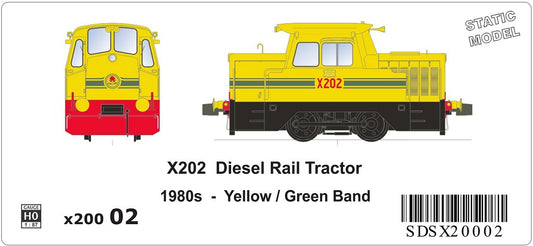X202 Diesel Rail Tractor, 1980s, Yellow/Green band
