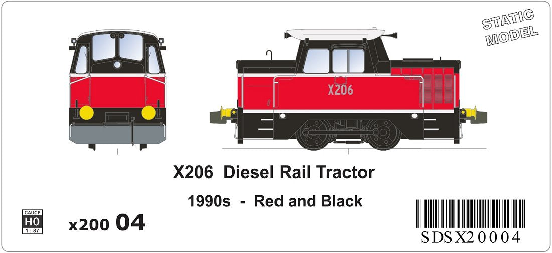 X206 Diesel Rail Tractor, 1990s, Red & Black
